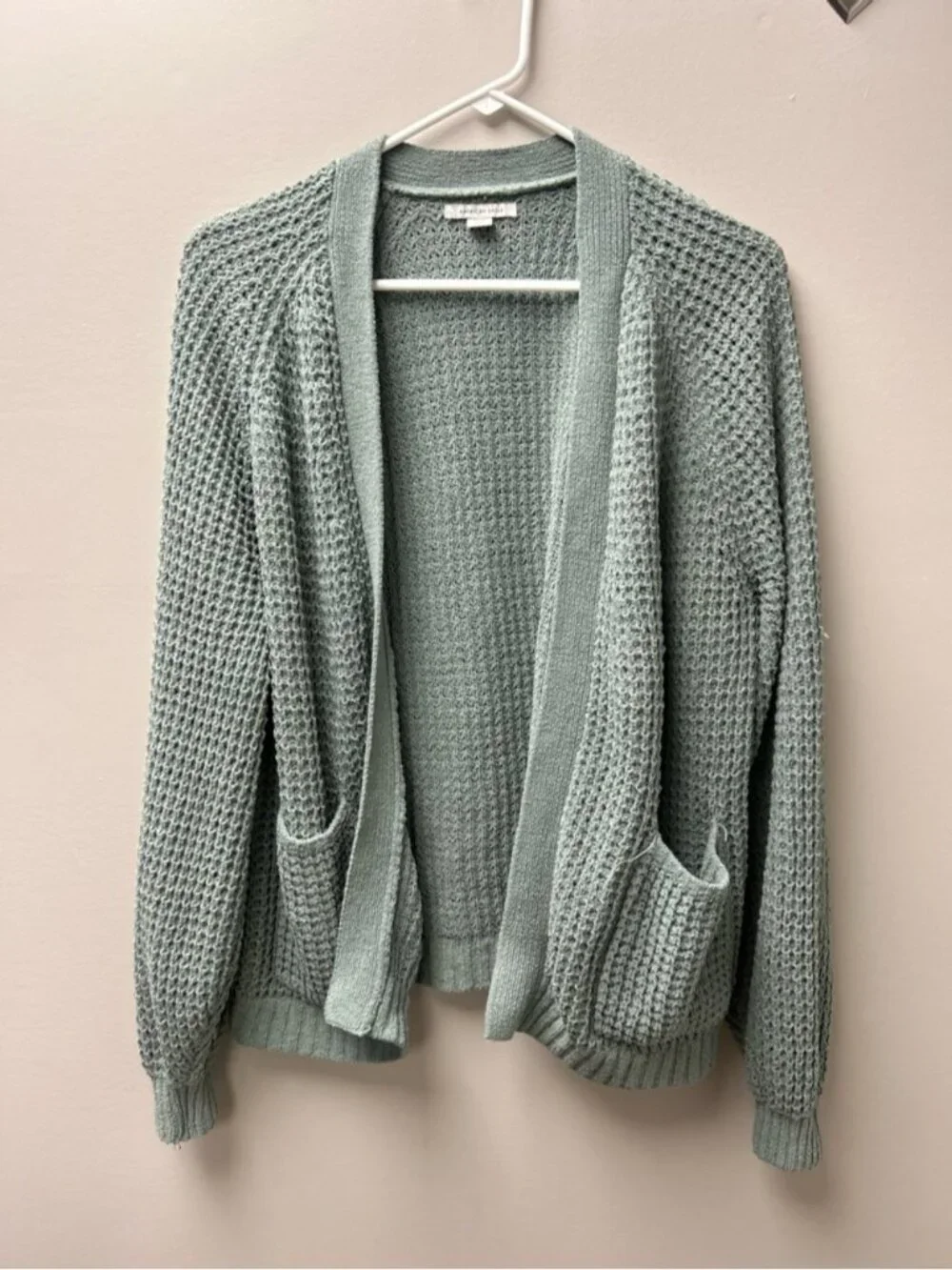 American Eagle Women’s Sage Green Chenille Cardigan